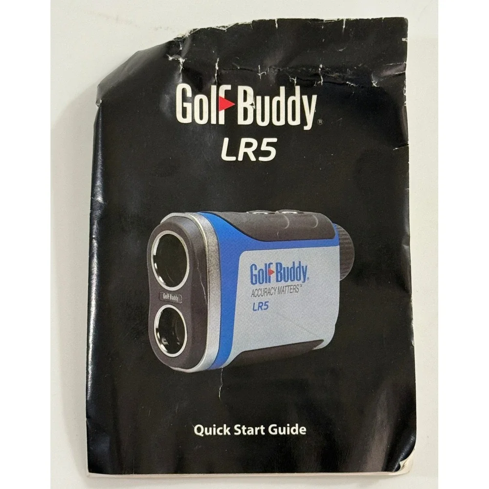 GolfBuddy LR5 Laser Rangefinder Blue Gray Golf Distance Meter Bundle
